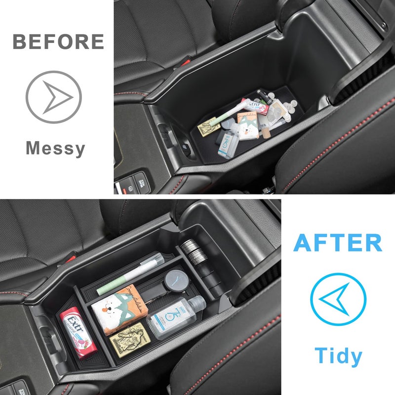PIMCAR Center Console Organizer for Honda Accord 2023-2025 11th Gen | Durable ABS Plastic Armrest Storage Tray | Black Liner Trim Accessories - Image 2